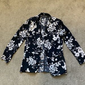 ASTR Black and White Floral Blazer